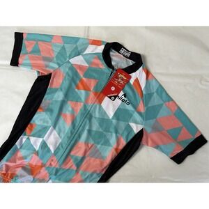 NWT Miloto Cycling Jersey Adult Large Full Zip Multicolor Graphic Cycling Shirt